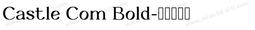 Castle Com Bold字体转换